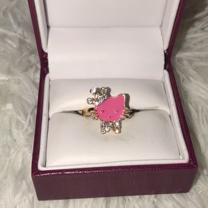 Hello kitty Swarovski elements ring super cute